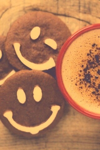 Кофе с печеньками обои