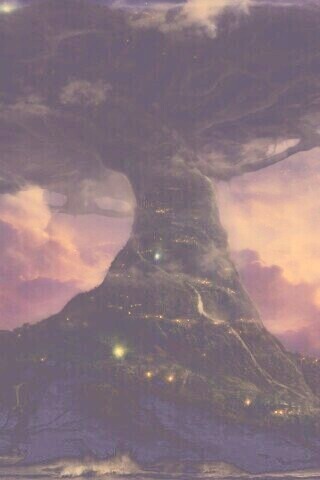 Дерево-город обои