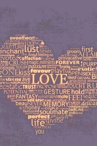 Слова любви обои