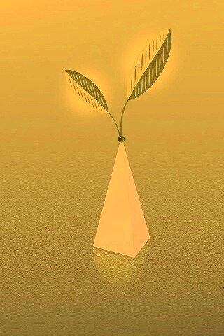 Пирамида и листик обои