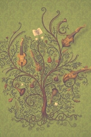 Музыкальное дерево обои