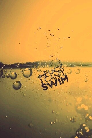 О чёрт, я не умею плавать! обои