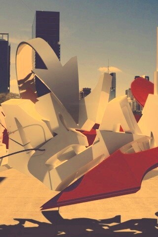 Трехмерное граффити обои