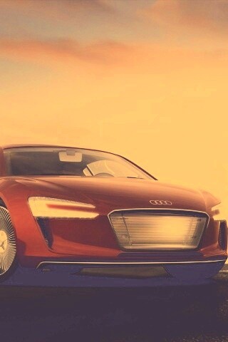 Красный автомобиль Audi обои