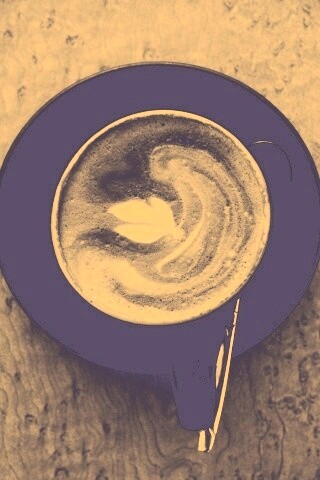 Монохромный утренний кофе обои