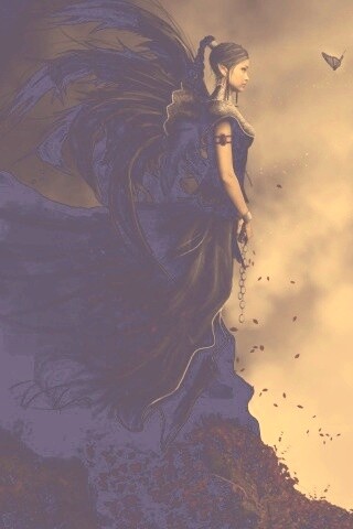 Девушка в тумане обои