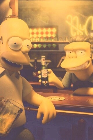 Симпсоны в баре обои