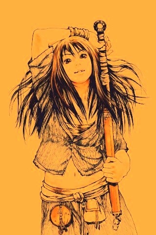 Девушка с битой обои