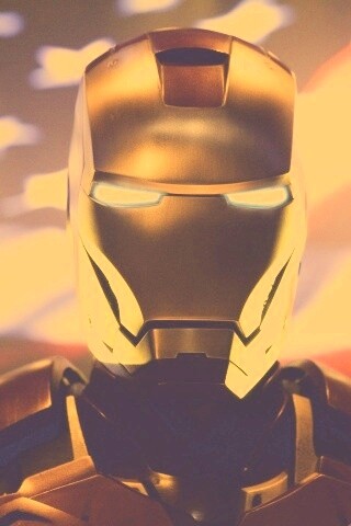 Железный человек на фоне американского флага обои