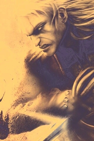 Ведьмак против  стрыги обои