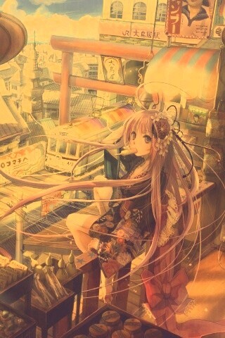 Девочка ест мороженное обои