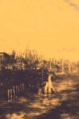 Девушка с собакой обои