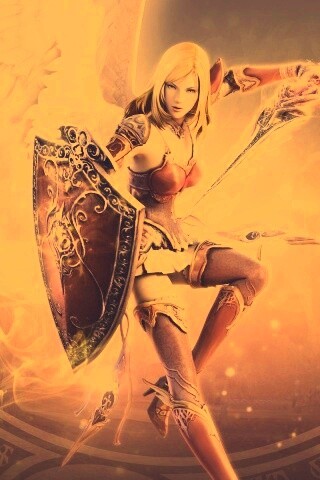 Ангел с мечом и щитом обои