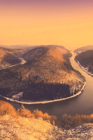 Изгиб реки обои