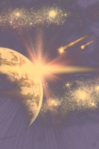 Кометы пролетают вблизи планеты обои