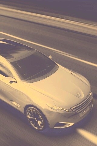 Концепт пежо на трассе обои