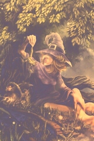 Ведьма варит зелье обои