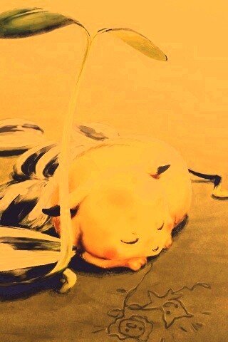 Пикачу отдыхает обои