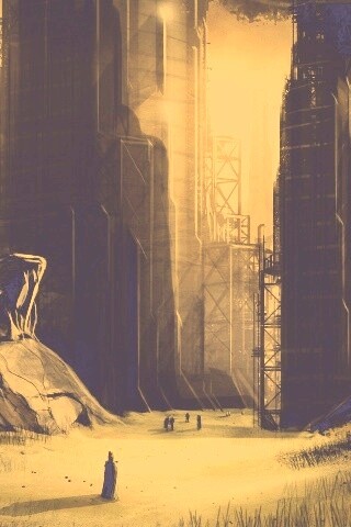 Технократический город обои