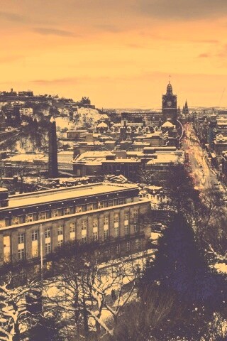 Вид на Эдинбург обои