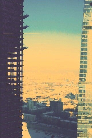 Строительство небоскреба в Москве обои