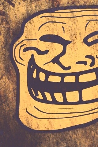 Trollface в стиле гранж обои