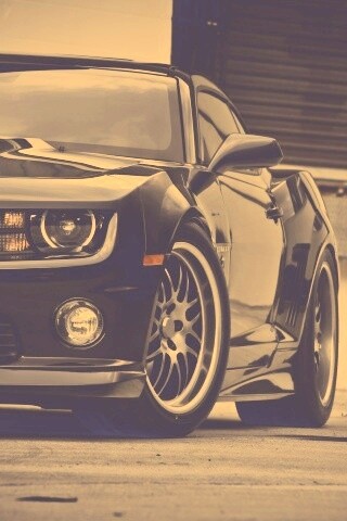 Черный шевроле обои