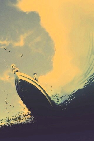 Катер и водная черепаха обои