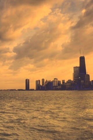 Вид на Чикаго обои