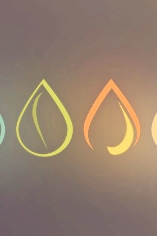 Четыре стихии в каплях обои