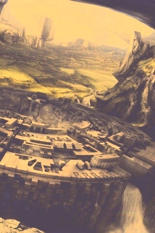 Город в скалах обои