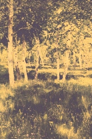 Левитан "Берёзовая роща" обои