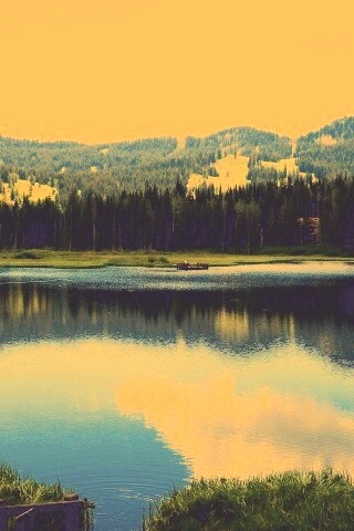 Горное озеро обои