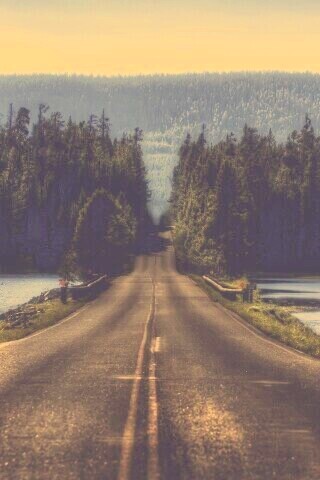 Дорога через озеро обои