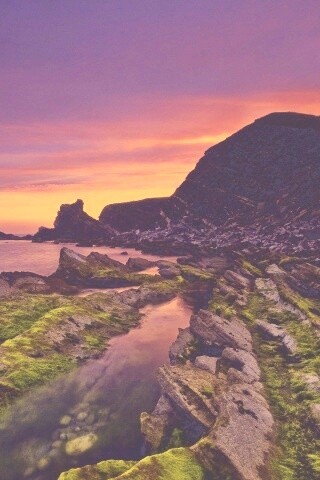 Скалистый берег обои