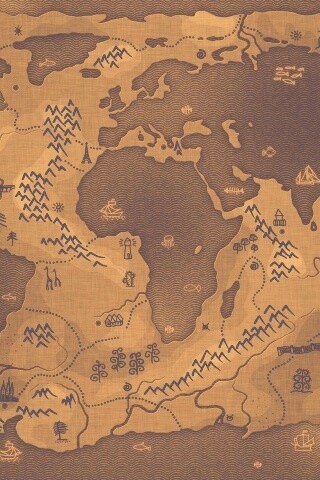 Карта мира наоборот обои