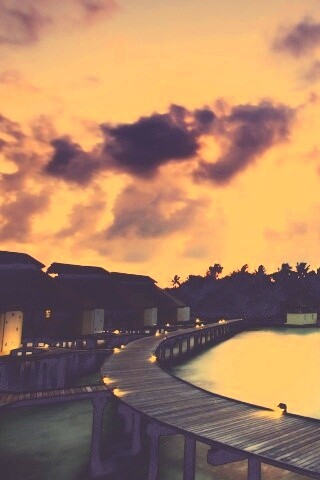 Бунгало на воде обои