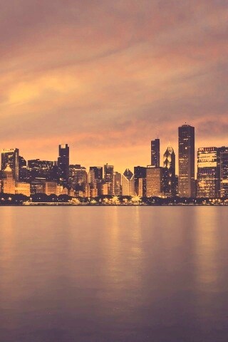 Чикаго с воды обои