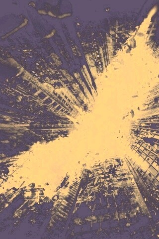 Темный рыцарь среди рушащегося мира обои