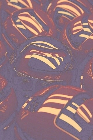 Красные объемные шарики обои