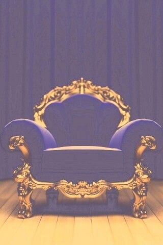 Королевское синее кресло обои