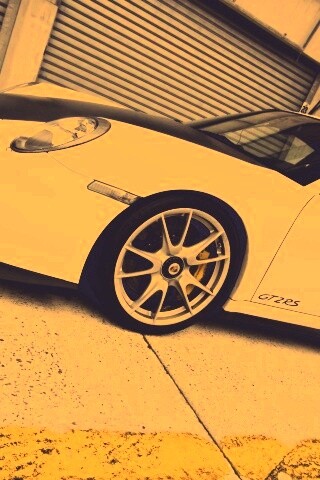 Белый порше обои