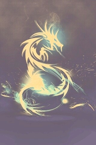 Световой дракон обои