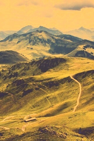 Извилистая горная дорога обои