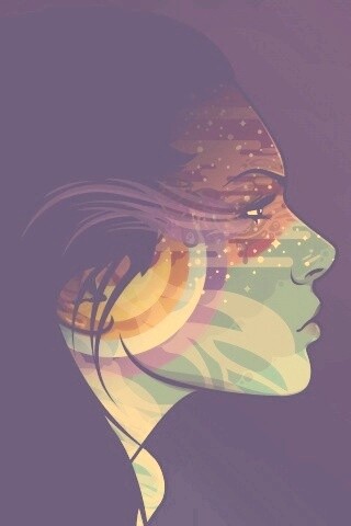 Профиль девушки обои