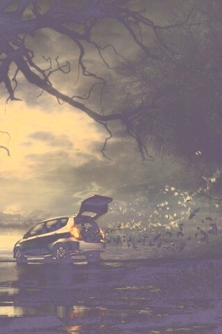 Темное авто обои