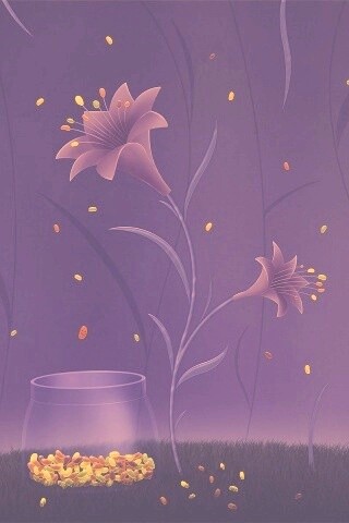 Волшебные цветы и конфетки обои