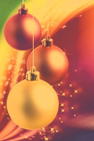 Яркие новогодние игрушки обои