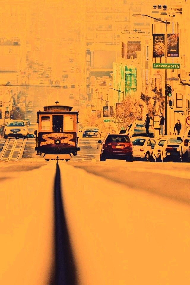 Утро в городе обои