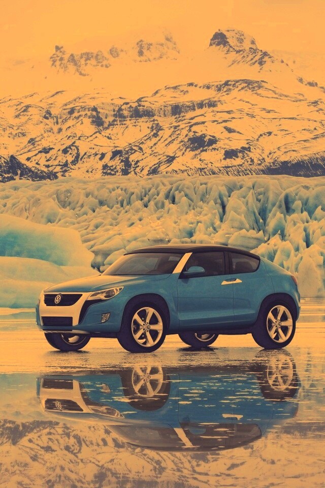 Внедорожник Фольксваген на льду обои